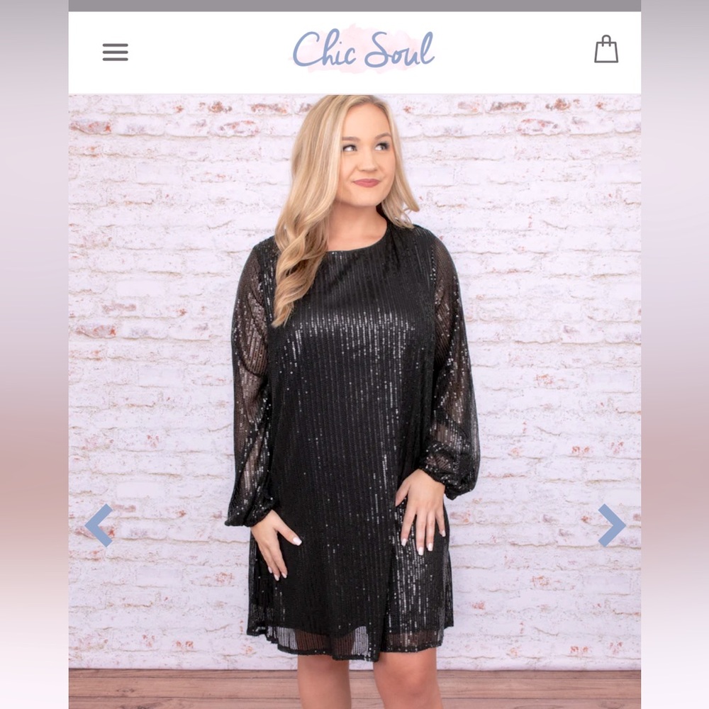 3x Black Sequin dress from Chic Soul. Never worn, only tried on.